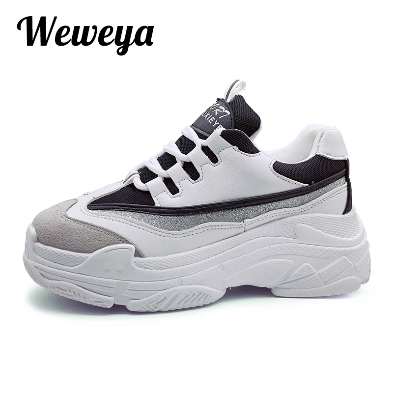 Weweya Big Size 43 New Autumn Chunky Shoes Women Vulcanize Shoes Ladies Platform Sneakers Woman Trainers Black White Bling Totem
Weweya Big Size 43 New Autumn Chunky Shoes Women Vulcanize Shoes Ladies Platform Sneakers Woman Trainers Black White Bling Totem