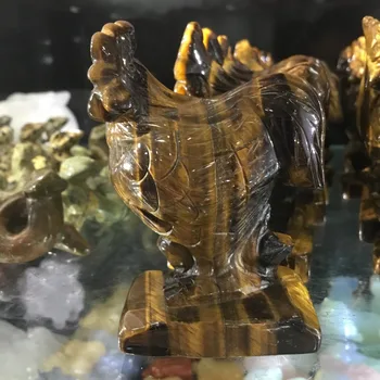 Natural Tiger eye stone cock carvings Rock crystal chanticleer Figurine for Decoration
Natural Tiger eye stone cock carvings Rock crystal chanticleer Figurine for Decoration