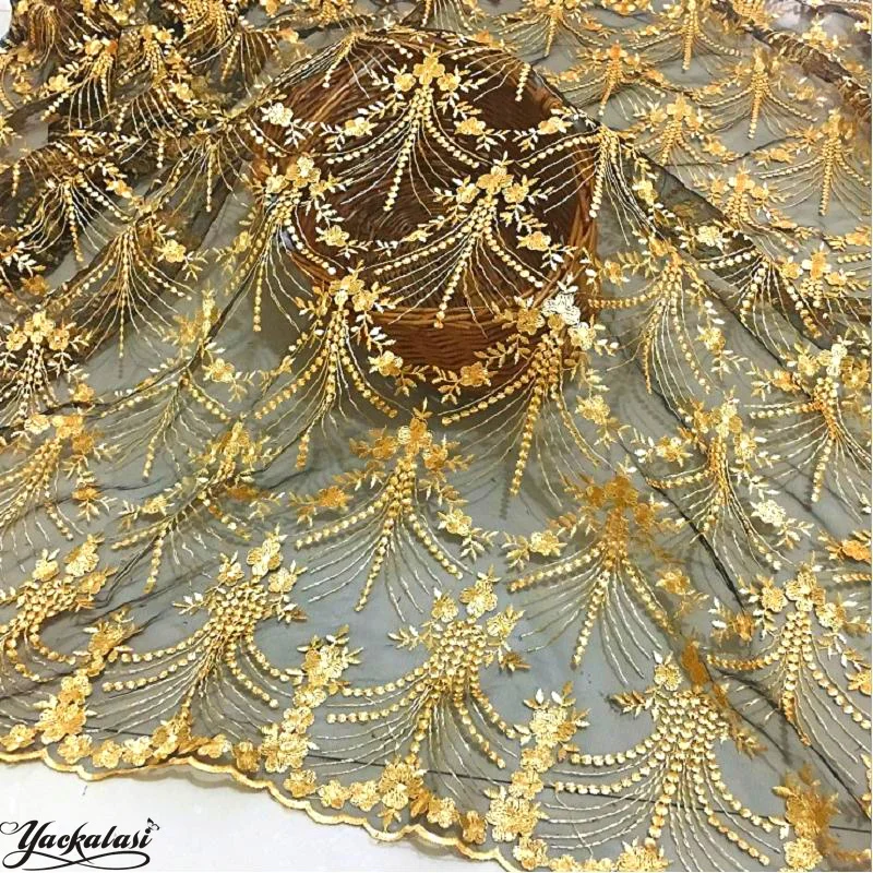 YACKALASI 3D Floral Tulle Lace Fabrics Black Gold Embroidered Soft Mesh Flower Summer Women Dress Fabrics 125cm
YACKALASI 3D Floral Tulle Lace Fabrics Black Gold Embroidered Soft Mesh Flower Summer Women Dress Fabrics 125cm