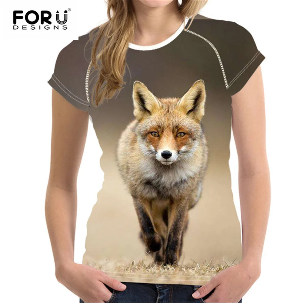 FORUDESIGNS Harajuku T-shirt Fox tshirt Funny Cute Women Tops Kawaii Clothes Short-sleeved fox tee shirts Girls Roupa Feminina
FORUDESIGNS Harajuku T-shirt Fox tshirt Funny Cute Women Tops Kawaii Clothes Short-sleeved fox tee shirts Girls Roupa Feminina
