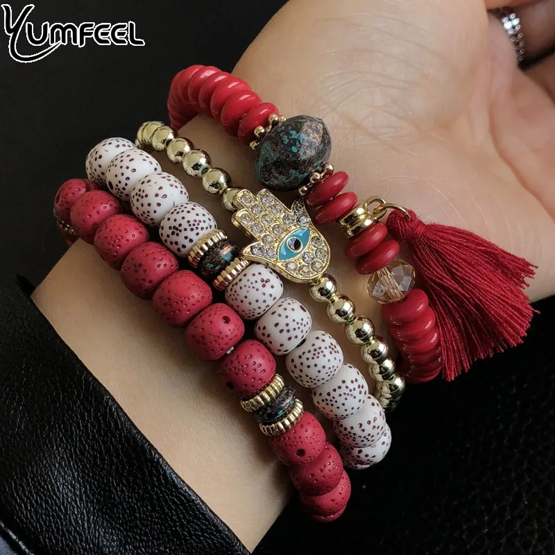 Yumfeel Boho Multilayer Beads Charm Bracelets for Women Vintage Resin Stone Bracelets & Bangles Pulseras Ethnic Jewelry Tassel
Yumfeel Boho Multilayer Beads Charm Bracelets for Women Vintage Resin Stone Bracelets & Bangles Pulseras Ethnic Jewelry Tassel