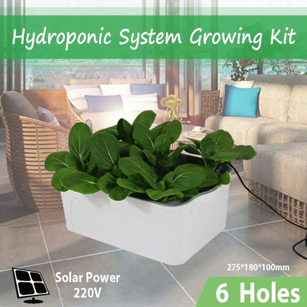 Hydroponic System Garden Plant Vegetable Pots Solar power Soilless Seedling Planters 6 Holes Growing Box Equipment Nursery Pots
Hydroponic System Garden Plant Vegetable Pots Solar power Soilless Seedling Planters 6 Holes Growing Box Equipment Nursery Pots