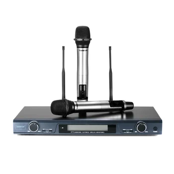 Takstar X5 UHF 2-channel wireless microphone system for karaoke and live performance, with dual handheld receiver
Takstar X5 UHF 2-channel wireless microphone system for karaoke and live performance, with dual handheld receiver
