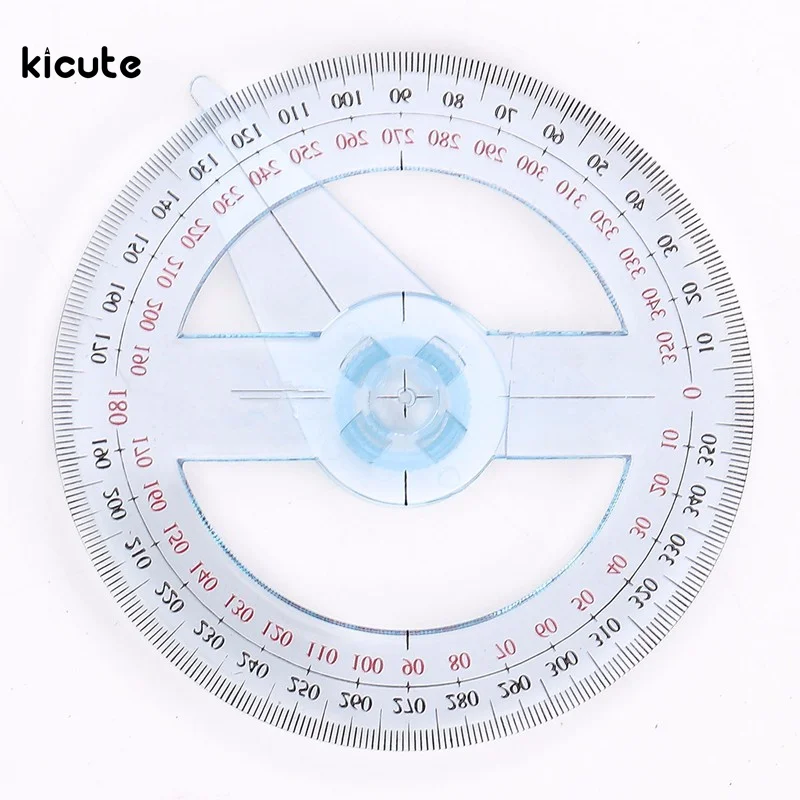 Plastic Round Ruler Patchwork Ruler 360 Degree Pointer Protractor Ruler Angle Finder Swing Arm For School Office Supplies
Plastic Round Ruler Patchwork Ruler 360 Degree Pointer Protractor Ruler Angle Finder Swing Arm For School Office Supplies