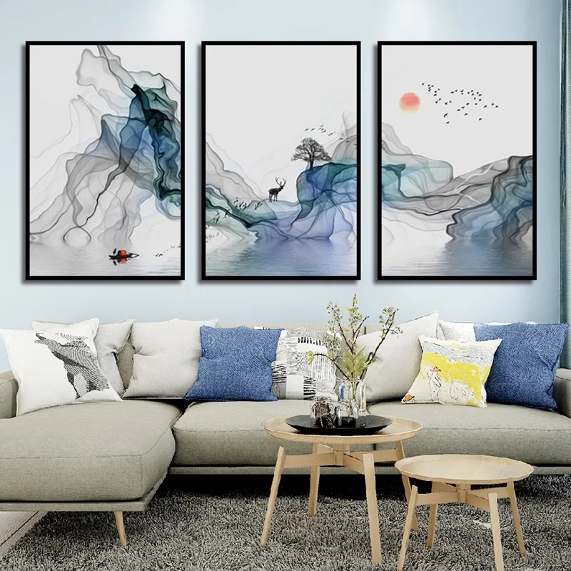 New Chinese Style Abstract Art Poster Ink Bird Landscape Canvas Painting Home Decoration Living Room Wall Pictures No Frame
New Chinese Style Abstract Art Poster Ink Bird Landscape Canvas Painting Home Decoration Living Room Wall Pictures No Frame