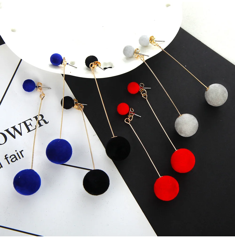 Korea autumn and winter models geometric beads geometric multicolor earrings hair ball stud earrings women drop shipping
Korea autumn and winter models geometric beads geometric multicolor earrings hair ball stud earrings women drop shipping