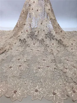 Elegant flower embroidery African tulle lace with beads French net lace fabric with cord lace for dress PDN417(5yards/pc)
Elegant flower embroidery African tulle lace with beads French net lace fabric with cord lace for dress PDN417(5yards/pc)