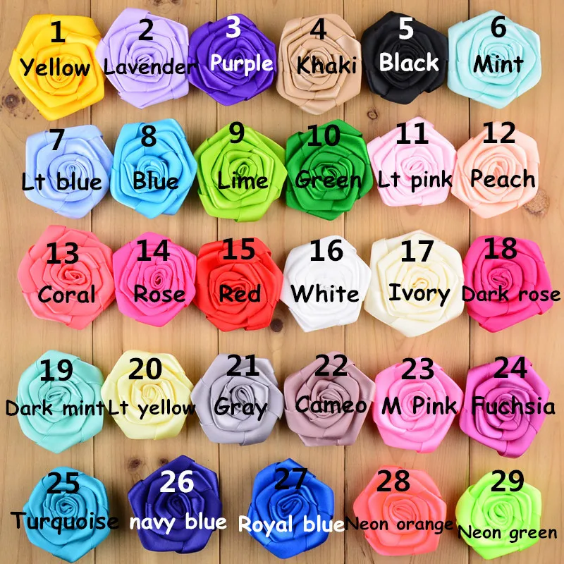 40pcs/Lot 6cm 29Colors Rolled Satin Ribbon Flower Ribbon Satin Rose Bow Trim DIY Wedding Flower Decor Appliques Sewing Craft
40pcs/Lot 6cm 29Colors Rolled Satin Ribbon Flower Ribbon Satin Rose Bow Trim DIY Wedding Flower Decor Appliques Sewing Craft