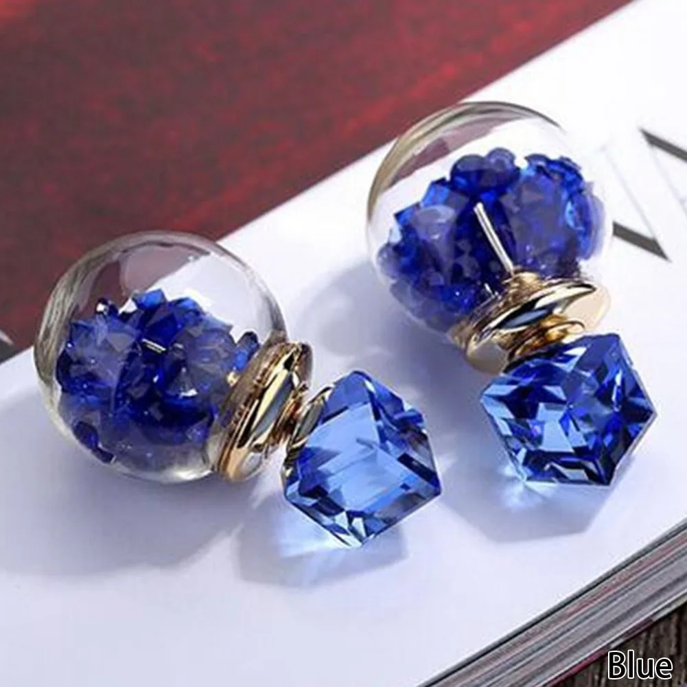 Japan And South Korea Fashion Simple Cube Rhinestone Glass Ball Earrings Spherical New Design Gift Earrings
Japan And South Korea Fashion Simple Cube Rhinestone Glass Ball Earrings Spherical New Design Gift Earrings