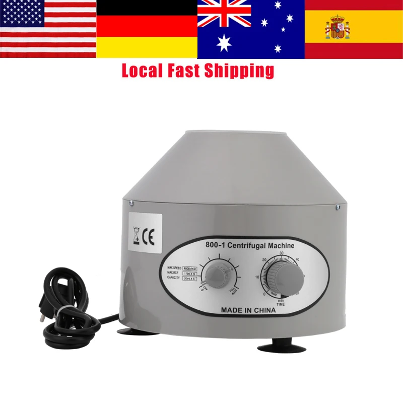 1Pcs Desktop Electric Lab Centrifuge Laboratory Medical Practice Low Speed Centrifuge For Blood Medical Use 4000rpm EU Plug 220V
1Pcs Desktop Electric Lab Centrifuge Laboratory Medical Practice Low Speed Centrifuge For Blood Medical Use 4000rpm EU Plug 220V
