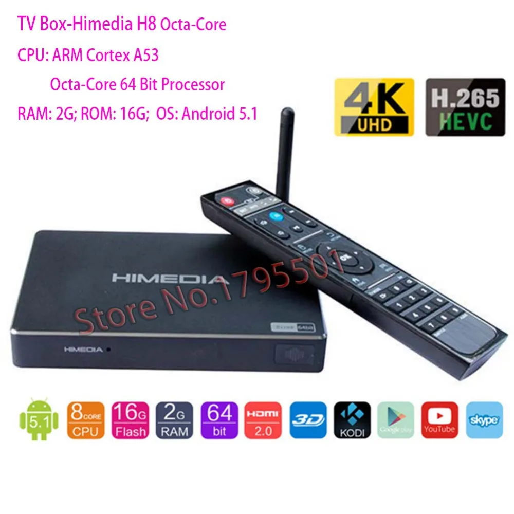 2018 Lastest HIMEDIA H8 Pro 2GB 16GB Octa Core UHD Smart Android TV Box WiFi 3D 4K Media Player PK Mi Box 3 X96 Mini H96 Pro X92
2018 Lastest HIMEDIA H8 Pro 2GB 16GB Octa Core UHD Smart Android TV Box WiFi 3D 4K Media Player PK Mi Box 3 X96 Mini H96 Pro X92