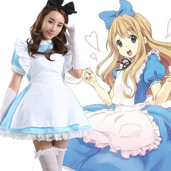 New Arrival Adult Anime Alice In Wonderland Halloween Costume For Woman Blue Lolita Dress Cosplay Cafe Maid Clothes XH030
New Arrival Adult Anime Alice In Wonderland Halloween Costume For Woman Blue Lolita Dress Cosplay Cafe Maid Clothes XH030