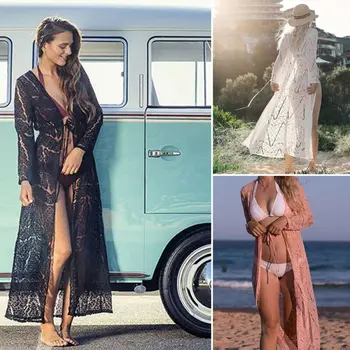 Sexy Summer Lace Women's Bikini Cover Up Sleeveless Draped Open Front Cardigan Vest Asymmetric Long Bandage Cover Up Beachwear
Sexy Summer Lace Women's Bikini Cover Up Sleeveless Draped Open Front Cardigan Vest Asymmetric Long Bandage Cover Up Beachwear