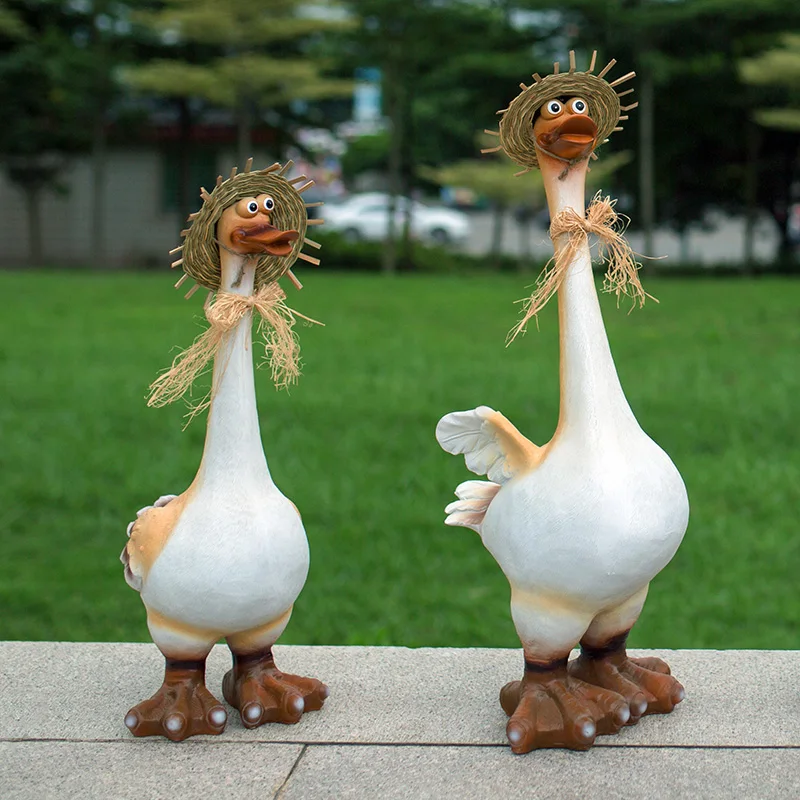 Outdoor Gardening Simulation Animal Decoration Resin Cartoon Duck Ornaments Courtyard Park Figurines Crafts Garden Furnishings
Outdoor Gardening Simulation Animal Decoration Resin Cartoon Duck Ornaments Courtyard Park Figurines Crafts Garden Furnishings