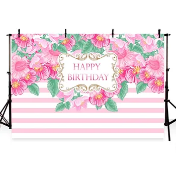 cartoon pink flower leaves striped happy birthday banner frame backdrop Vinyl cloth Computer print party background
cartoon pink flower leaves striped happy birthday banner frame backdrop Vinyl cloth Computer print party background