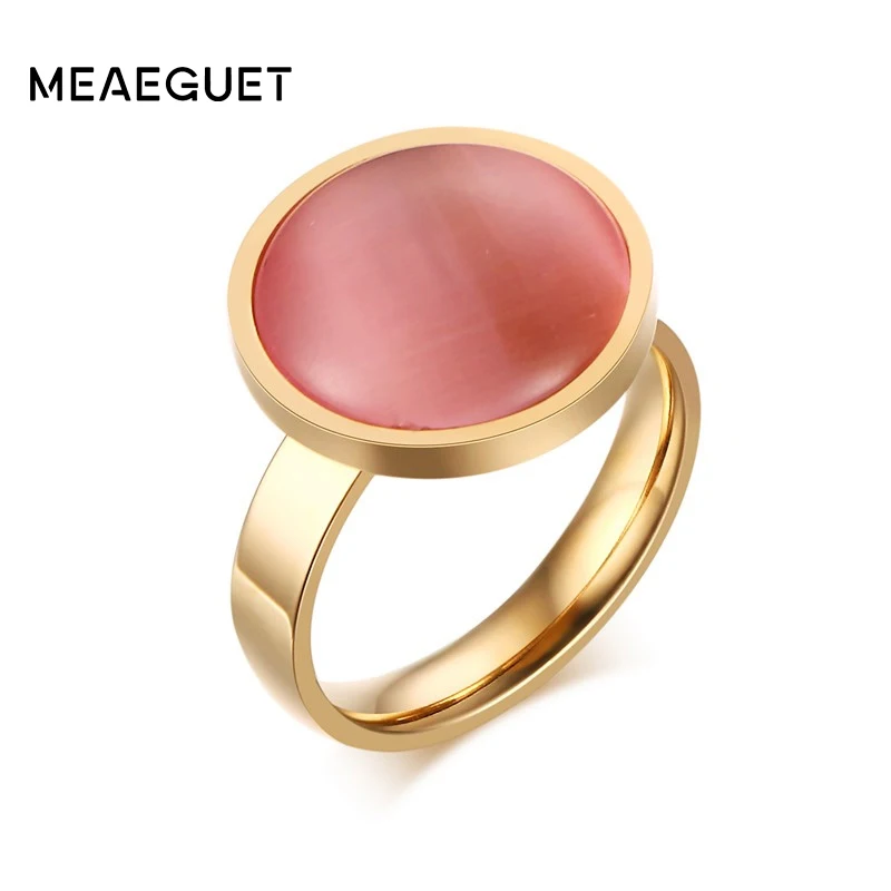 Meaeguet Trendy Pink Imitation Opal Inlaid Rings Gold-Color Round Wedding Party Cocktail Ring for Woman Jewelry
Meaeguet Trendy Pink Imitation Opal Inlaid Rings Gold-Color Round Wedding Party Cocktail Ring for Woman Jewelry