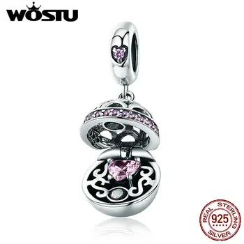 WOSTU Original 925 Sterling Silver Love Gift Box Pink CZ Charm Pendants Fit Charm Bracelet Necklace Jewelry Making Gift FIC689
WOSTU Original 925 Sterling Silver Love Gift Box Pink CZ Charm Pendants Fit Charm Bracelet Necklace Jewelry Making Gift FIC689
