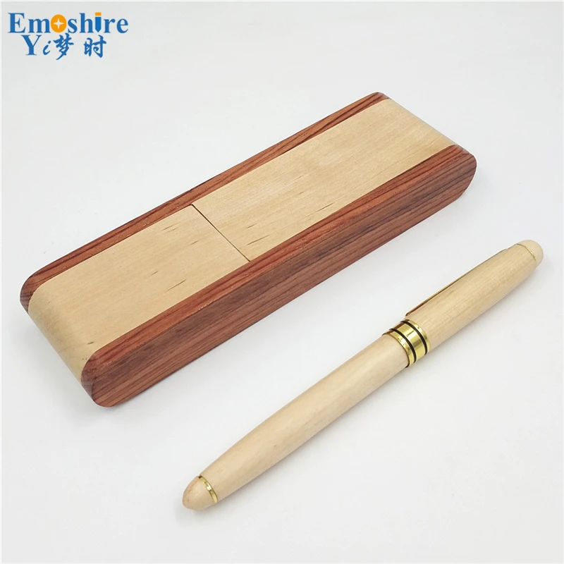 Emoshire Wooden Cufflinks Roller Ball Pen Fountain Pen Ballpoint Pen Set (6)