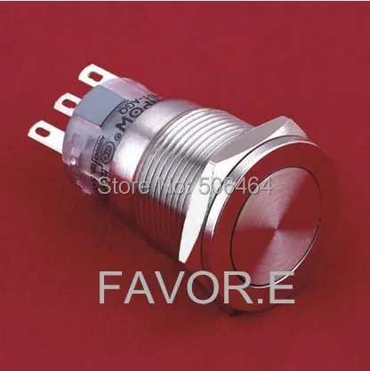 * Stainless steel 19mm IP67 5A/250VAC 2NO 2NC Latching metal Push Button Switch ultra-flat
* Stainless steel 19mm IP67 5A/250VAC 2NO 2NC Latching metal Push Button Switch ultra-flat