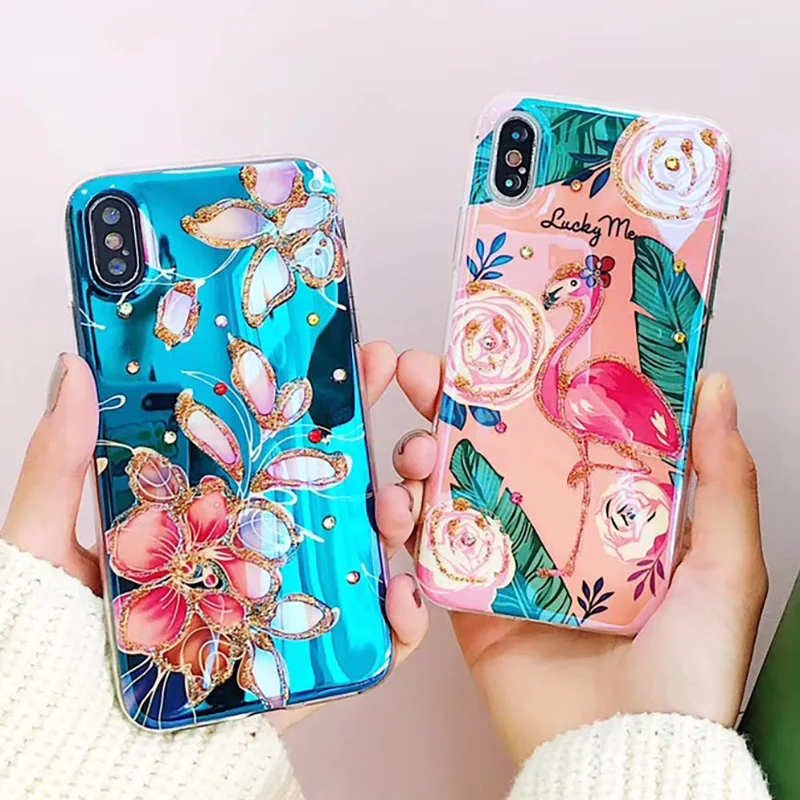 Blue Ray Bling Diamond Phone Case for iphone XS Max 8 8PLUS Lovely Flamingo Floral Back Cover Case for iphone X XR 6 6S 7 Plus
Blue Ray Bling Diamond Phone Case for iphone XS Max 8 8PLUS Lovely Flamingo Floral Back Cover Case for iphone X XR 6 6S 7 Plus