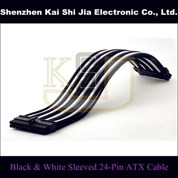 12" High quality 24 Pin ATX CPU Black & White Heatshrinkless Sleeved Extension Cable
12" High quality 24 Pin ATX CPU Black & White Heatshrinkless Sleeved Extension Cable