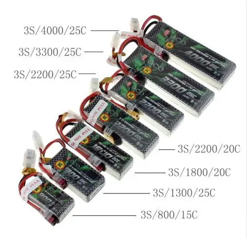 

Gens ACE 2S Lipo 3S Battery 7.4V 11.1V 800mAh 1300mAh 1800mAh 2200mAh 3300mAh 4000mAh 5300mAh with T/XT60 Plug