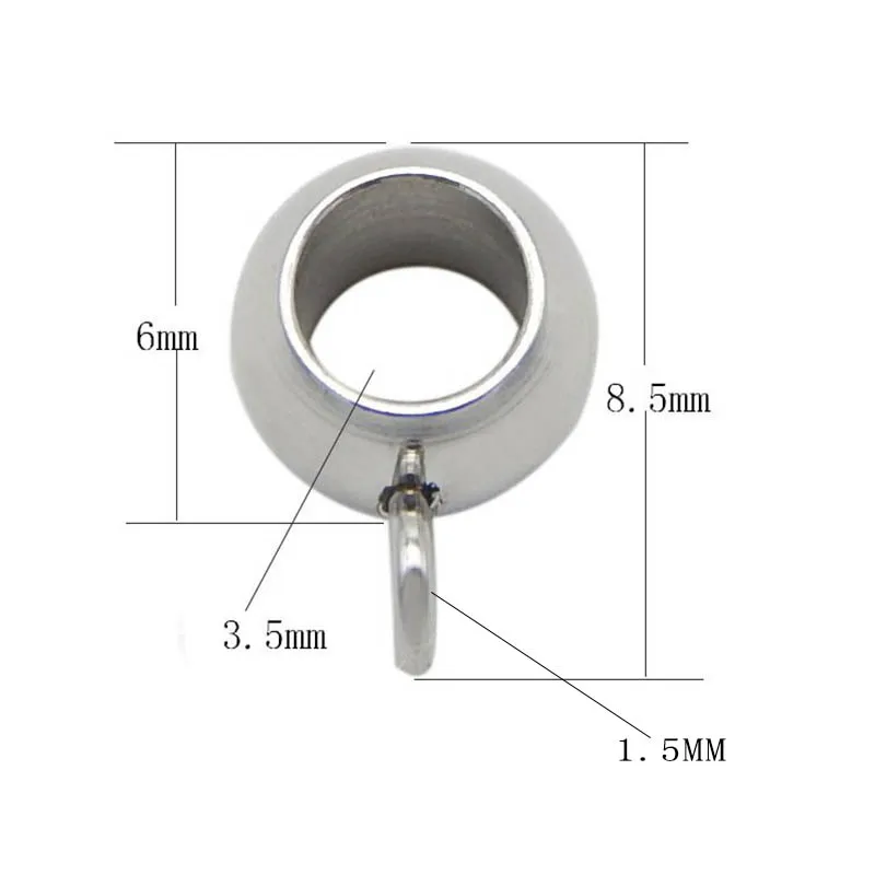 10pcs Stainless Steel Large Hole Bead Pendant for Jewelry Making Fit 3-5mm Chain Leather Rope DIY Necklace Bracelet Accessories
10pcs Stainless Steel Large Hole Bead Pendant for Jewelry Making Fit 3-5mm Chain Leather Rope DIY Necklace Bracelet Accessories