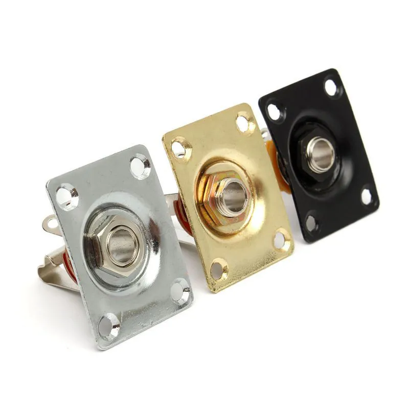 Square Style Jack Plate Guitar Bass Jack 1/4 Output Input jack socket For Electric Guitar Parts & Accessories Gold/Silver/Black
Square Style Jack Plate Guitar Bass Jack 1/4 Output Input jack socket For Electric Guitar Parts & Accessories Gold/Silver/Black