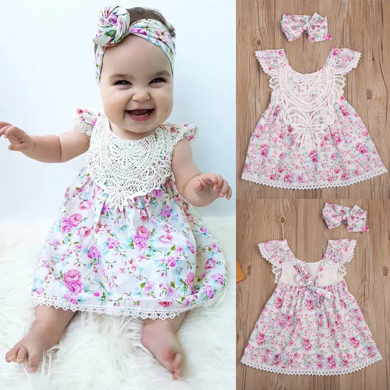 2018 Newborn Baby Girl Kid 2PCS Summer Floral Fly Sleeve Appliques A-Line Dress+Lovely Headband 0-4Y
2018 Newborn Baby Girl Kid 2PCS Summer Floral Fly Sleeve Appliques A-Line Dress+Lovely Headband 0-4Y