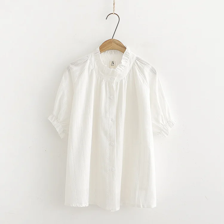 KYQIAO women boho shirt mori girls summer Japanese style sweet bohemian short sleeve stand collar white embroidery blouse tops 
KYQIAO women boho shirt mori girls summer Japanese style sweet bohemian short sleeve stand collar white embroidery blouse tops