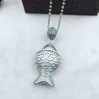 The ancient Thai koi carp heart genuine S990 Zuyin silver silver pendant Pendant Chain sweater factory direct
The ancient Thai koi carp heart genuine S990 Zuyin silver silver pendant Pendant Chain sweater factory direct