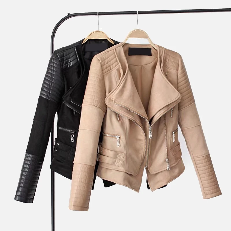 Women Autumn Winter Black Khaki Faux Leather Jackets Zipper Basic Top Coat O-Neck Biker Jacket 2019 Fashion Short Coats Feminino
Women Autumn Winter Black Khaki Faux Leather Jackets Zipper Basic Top Coat O-Neck Biker Jacket 2019 Fashion Short Coats Feminino