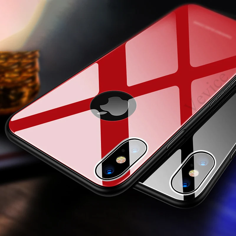 Pure Color Tempered Glass Phone Case For iPhone 6 6s 7 8 Plus XS Max X 10 XR XS Soft Silicone Edge Hard Back Glass Cover Capa
Pure Color Tempered Glass Phone Case For iPhone 6 6s 7 8 Plus XS Max X 10 XR XS Soft Silicone Edge Hard Back Glass Cover Capa