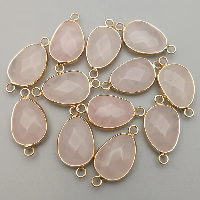 Fashion 12pcs rose quartzs stone pendant Charms gold rim Druzys Connector Irregular shape for Bracelet necklace Jewelry Making
Fashion 12pcs rose quartzs stone pendant Charms gold rim Druzys Connector Irregular shape for Bracelet necklace Jewelry Making