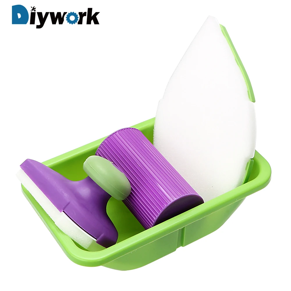 DIYWORK Sponge Point And Paint Roller And Tray Set Hand Tool Set Household Painting Brush Decorative Tool
DIYWORK Sponge Point And Paint Roller And Tray Set Hand Tool Set Household Painting Brush Decorative Tool