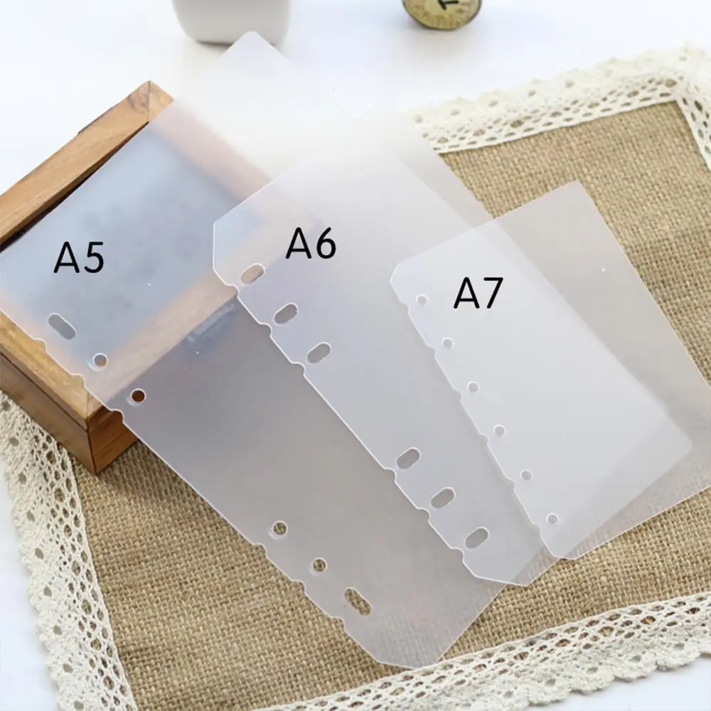 Elastic Transparent Separator 6 hole ring notebook notepad accessories A5 A6 A7 PP plastic Loose Leaf Diary Journal 2pcs set
Elastic Transparent Separator 6 hole ring notebook notepad accessories A5 A6 A7 PP plastic Loose Leaf Diary Journal 2pcs set