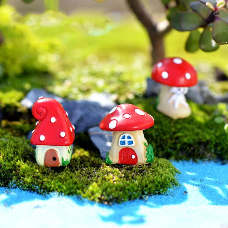 Mushroom House Village Figure decorative fairy garden cartoon Building statue bonsai miniature Moss ornaments resin craft toys
Mushroom House Village Figure decorative fairy garden cartoon Building statue bonsai miniature Moss ornaments resin craft toys