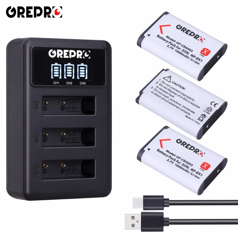 3pcs NP BX1 Battery NP-BX1+ 3-Slots Charger for Sony DSC RX1 RX100 AS100V M3 M2 HX300 HX400 HX50 HX60 GWP88 AS15 WX350 Bateria
3pcs NP BX1 Battery NP-BX1+ 3-Slots Charger for Sony DSC RX1 RX100 AS100V M3 M2 HX300 HX400 HX50 HX60 GWP88 AS15 WX350 Bateria