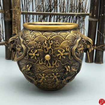 Rare Old QingDyansty copper gold Dragon pearl jar,best collection&adornment
Rare Old QingDyansty copper gold Dragon pearl jar,best collection&adornment