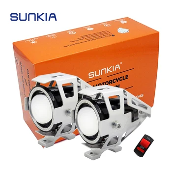 2Pcs/Lot SUNKIA Cree Chip U7 Motorcycle Headlight Angle Eyes + Devil Eyes 12V Waterproof with 1 Switch 125W Spot Light
2Pcs/Lot SUNKIA Cree Chip U7 Motorcycle Headlight Angle Eyes + Devil Eyes 12V Waterproof with 1 Switch 125W Spot Light