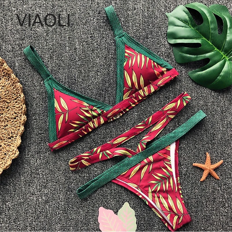 Women Brazilian Floral Print Split Bikini Swimwear Female Bather Suit Swimsuit Beach Plavky Tankini Biquini Maillot Bandage
Women Brazilian Floral Print Split Bikini Swimwear Female Bather Suit Swimsuit Beach Plavky Tankini Biquini Maillot Bandage