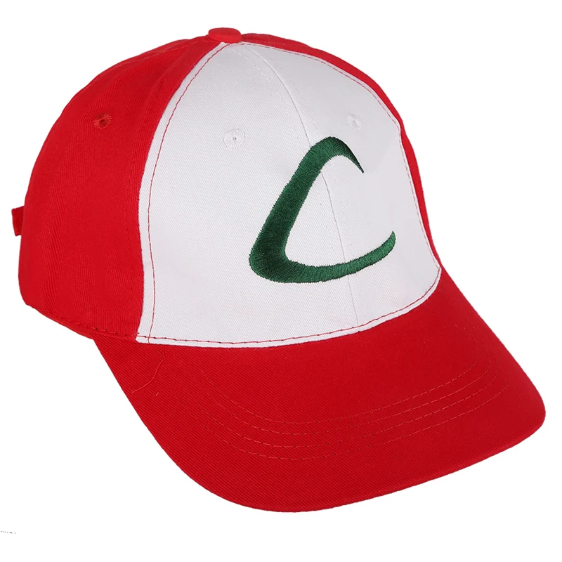 

Anime Pocket Monster Ash Ketchum Cosplay Costumes Hats Pokemon Cap Adjustable Curved Visor Hat Baseball Cap