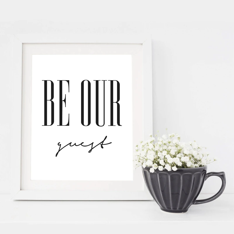 Be Our Guest Quote Print Guest Room Decor