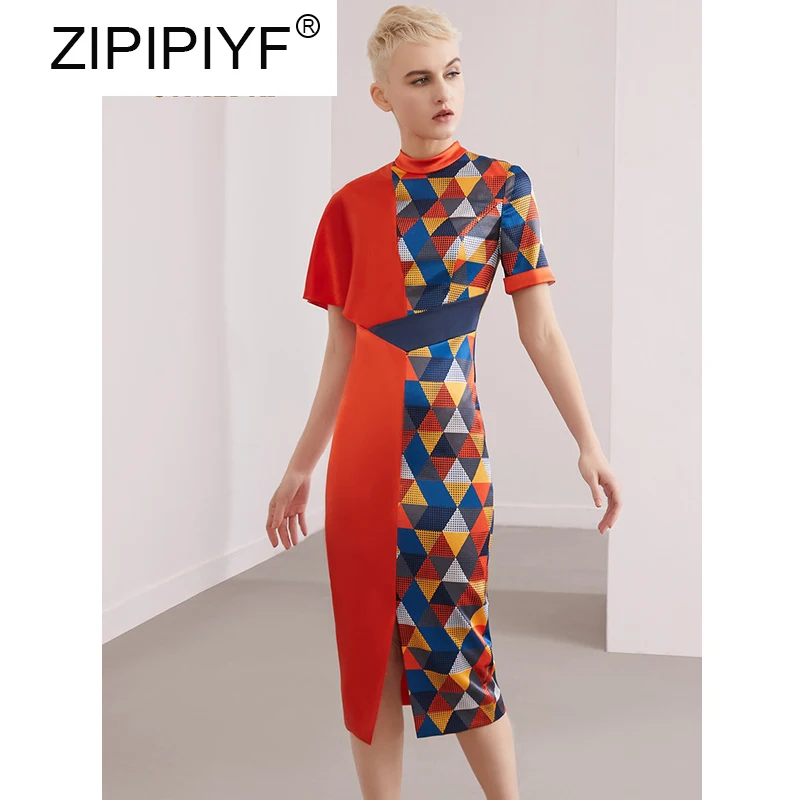 Delicate Fabric Women's Unique Design Dress Personality Color Contrast Lady Slim Dress 2019 New Arrival Female Dress C1763
Delicate Fabric Women's Unique Design Dress Personality Color Contrast Lady Slim Dress 2019 New Arrival Female Dress C1763