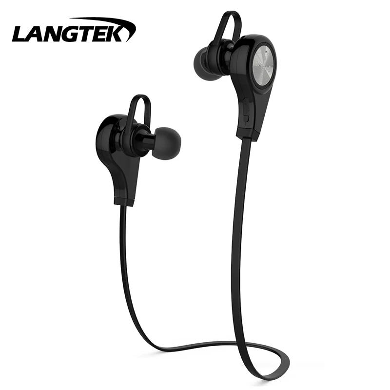 Фото LANGTEK Bluetooth Earphone Headphone Microphone stereo wireless Sports headset bluetooth 4.1 for Iphone Samsung Xiaomi HTC | Электроника