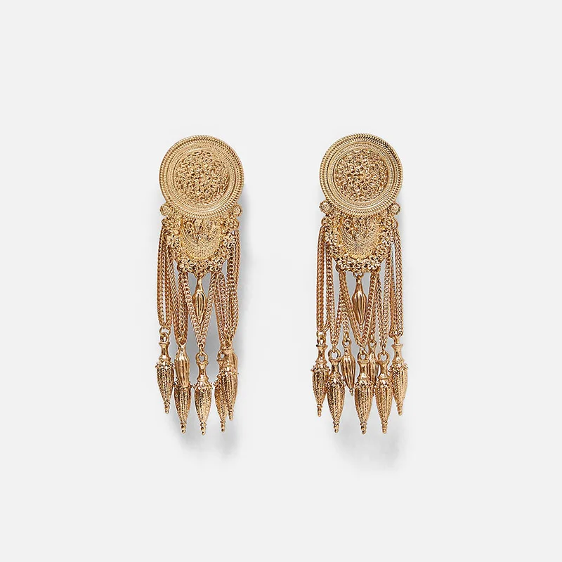 JUJIA 2019 za Ethnic Wedding Drop Earrings For Women Simulated Pearls Resin Pendant Party Jewelry Statement Earrings