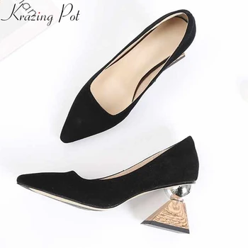 Krazing Pot 2020 sheep suede strange crystal high heels gladiator European design luxury solid colors mature Summer pumps L6f2
Krazing Pot 2020 sheep suede strange crystal high heels gladiator European design luxury solid colors mature Summer pumps L6f2