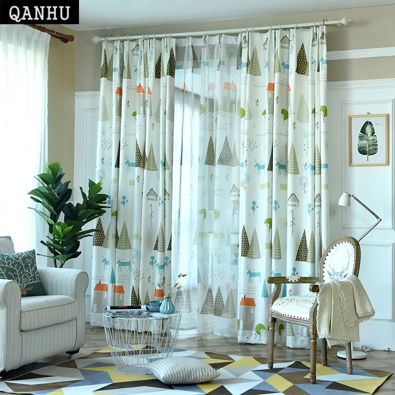 QANHU Modern summer Design Nature Colorful Window Curtains Panel for Living Room and Bedroom Children Comfortale curtain
QANHU Modern summer Design Nature Colorful Window Curtains Panel for Living Room and Bedroom Children Comfortale curtain