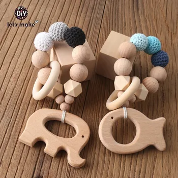 Let's Make 2pc Elephant Fish Wood Ring Color Crochet Beads BPA Free Wooden Teether Teething Toys New Year Gift For Baby Teether
Let's Make 2pc Elephant Fish Wood Ring Color Crochet Beads BPA Free Wooden Teether Teething Toys New Year Gift For Baby Teether