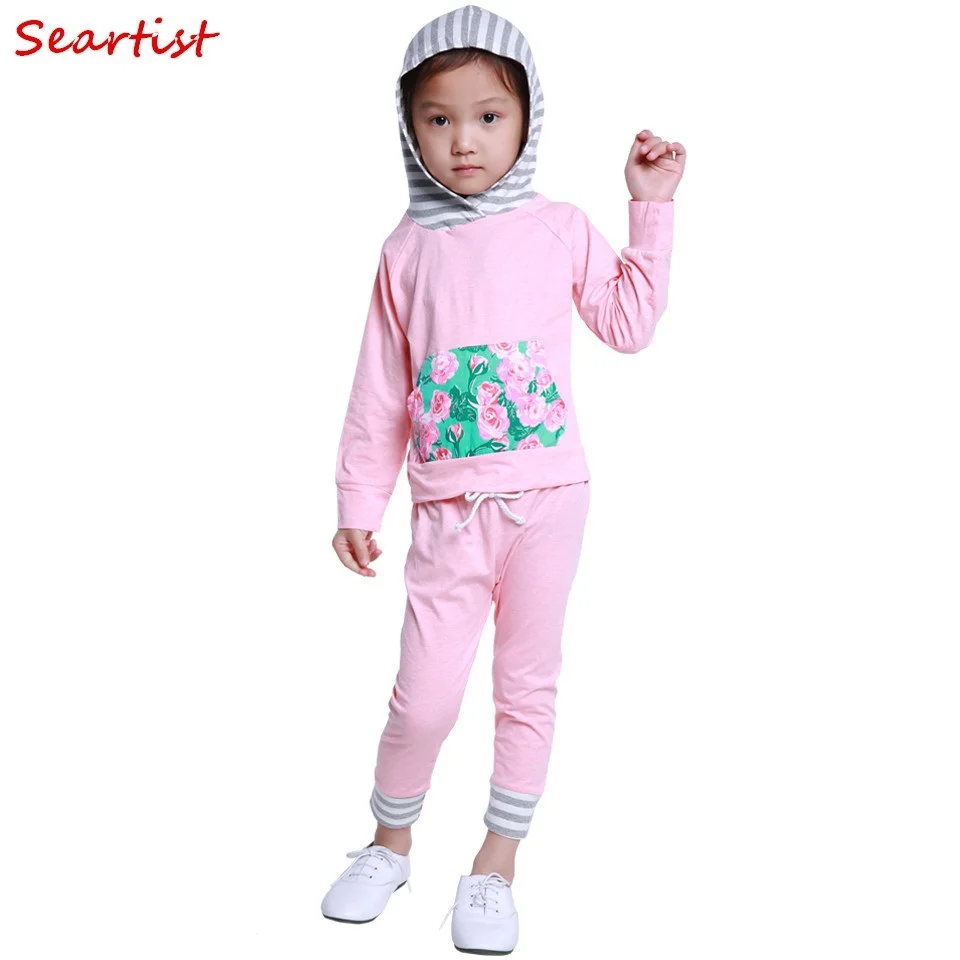 Baby Girls Autumn 2Pcs Clothing Set Hoodies+Pants Girl Cotton Fashion Striped Suits Girl's Floral Hooded Sweatshirt 2016 New C24
Baby Girls Autumn 2Pcs Clothing Set Hoodies+Pants Girl Cotton Fashion Striped Suits Girl's Floral Hooded Sweatshirt 2016 New C24